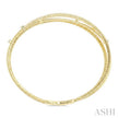 Triple Row Diamond Flex Bangle