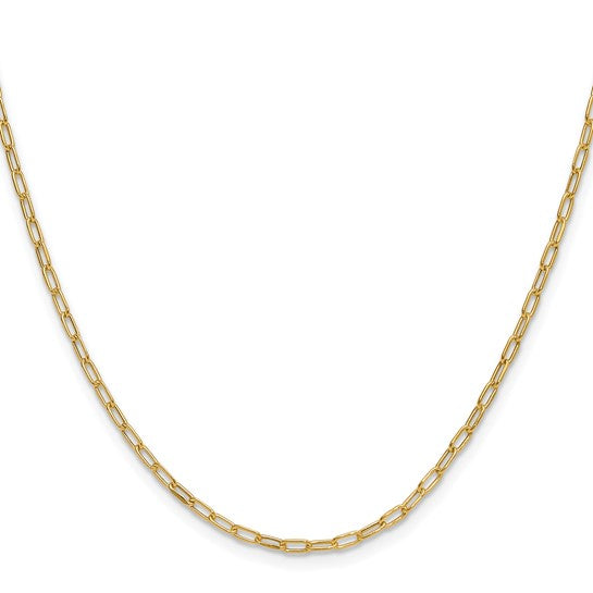 Leslie's 14k 2.2mm Semi-Solid Beveled D/C Paperclip Chain