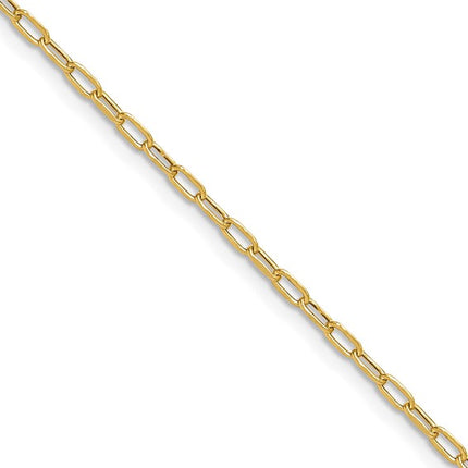 Leslie's 14k 2.2mm Semi-Solid Beveled D/C Paperclip Chain