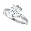 Vintage-Inspired Oval  Diamond Engagement Ring with Tulip Setting
