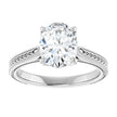 Vintage-Inspired Oval  Diamond Engagement Ring with Tulip Setting