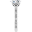 Vintage-Inspired Oval  Diamond Engagement Ring with Tulip Setting