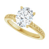 2 Carat Vintage Inspired Solitaire Engagement Ring