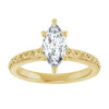 2 Carat Vintage Inspired Solitaire Engagement Ring