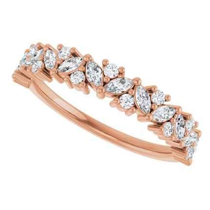 Unique 14k Gold Diamond Band 0.50ctw