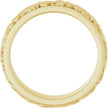 14K Yellow Gold 7 mm Floral Inlay Flat Band Size 10