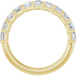 1 1/8ctw 14k Yellow Gold Asscher Diamond Band