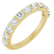1 1/8ctw 14k Yellow Gold Asscher Diamond Band
