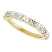  1 1/8ctw 14k Yellow Gold Asscher Diamond Band