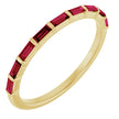 Custom Ruby Baguette Diamond Band
