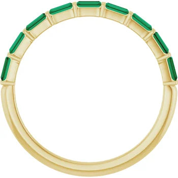 Custom Emerald Baguette Band