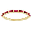 Custom Ruby Baguette Diamond Band