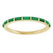 Custom Emerald Baguette Band
