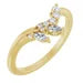 14k Yellow Gold Diamond Contour Band