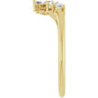 14k Yellow Gold Diamond Contour Band