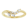 14k Yellow Gold Diamond Contour Band