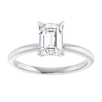 1 Carat Emerald Cut Diamond Solitaire