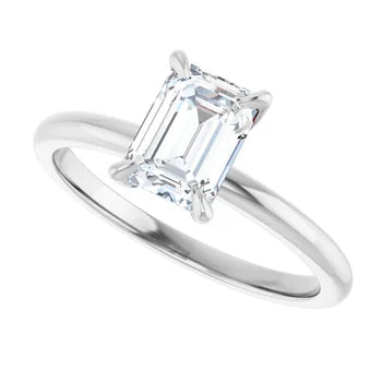 1 Carat Emerald Cut Diamond Solitaire