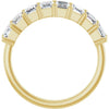 14K Yellow 2 1/2 CTW Lab-Grown Emerald Cut Diamond Band