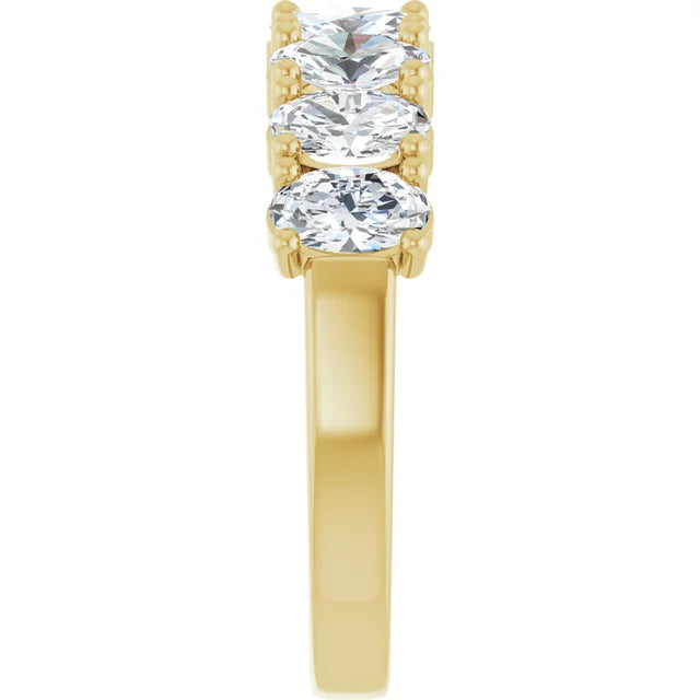 Oval Lab-Grown Diamond Ring In 14K Yellow Gold