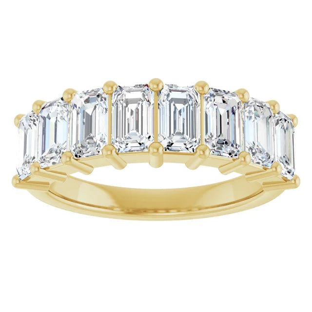 Emerald Cut 2 1/2 Carats Diamond Band