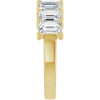 14K Yellow 2 1/2 CTW Lab-Grown Emerald Cut Diamond Band