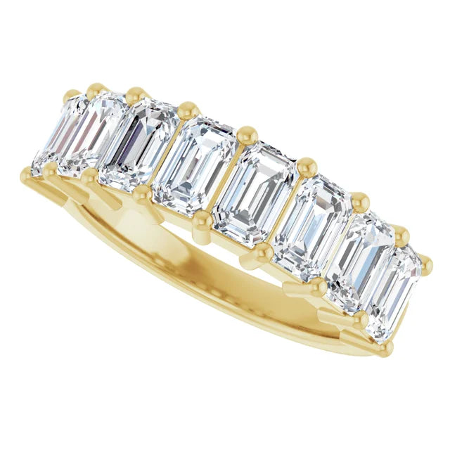 Emerald Cut 2 1/2 Carats Diamond Band