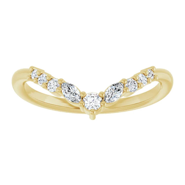 Best Seller 14K White Gold 1/5 CTW Lab-Grown Diamond Contour Band