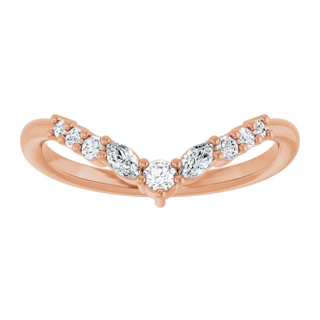 Best Seller 14K White Gold 1/5 CTW Lab-Grown Diamond Contour Band