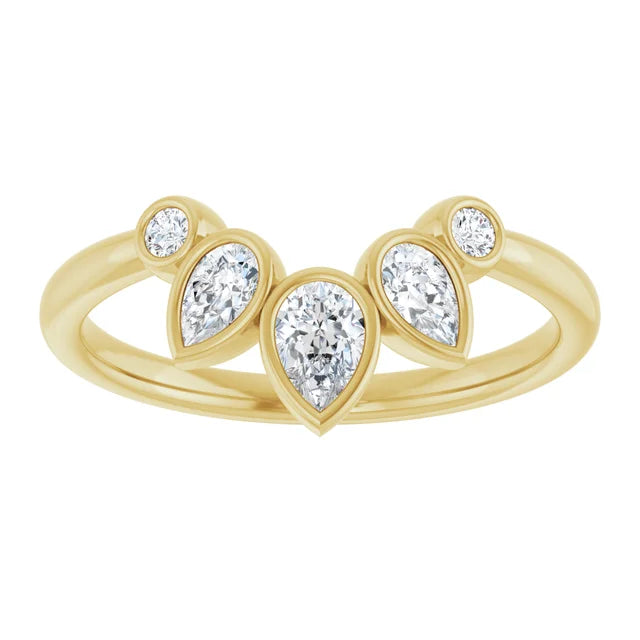 Bezel Set Contour Band