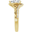 14k Pear Shape Vintage Inspired Diamond Ring