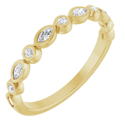 14K Yellow 1/5 CTW Lab-Grown Diamond Anniversary Band