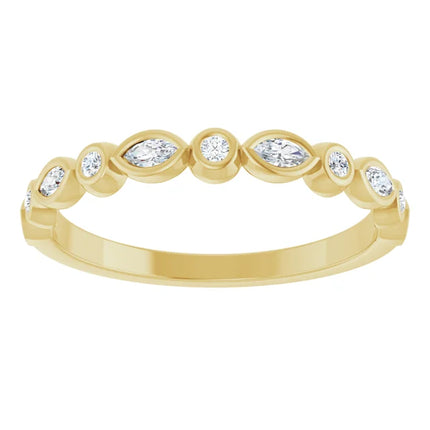 14K Yellow 1/5 CTW Lab-Grown Diamond Anniversary Band