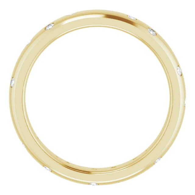 14K Yellow 1/4 CTW Diamond Scattered Accented Band