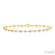 1/4ct Art Deco Kite Diamond Fashion Tennis Bracelet in 10K Yellow Gold