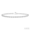 Modern 1ct Bezel Set Diamond Tennis Bracelet in 14K White Gold