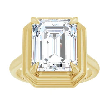 5 Carat Emerald Cut Solitaire Engagement Ring