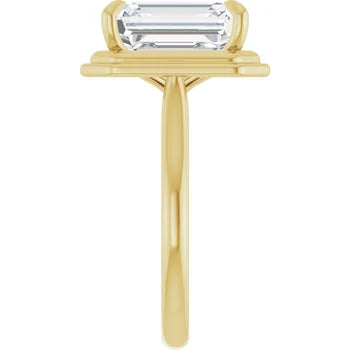 5 Carat Emerald Cut Solitaire Engagement Ring