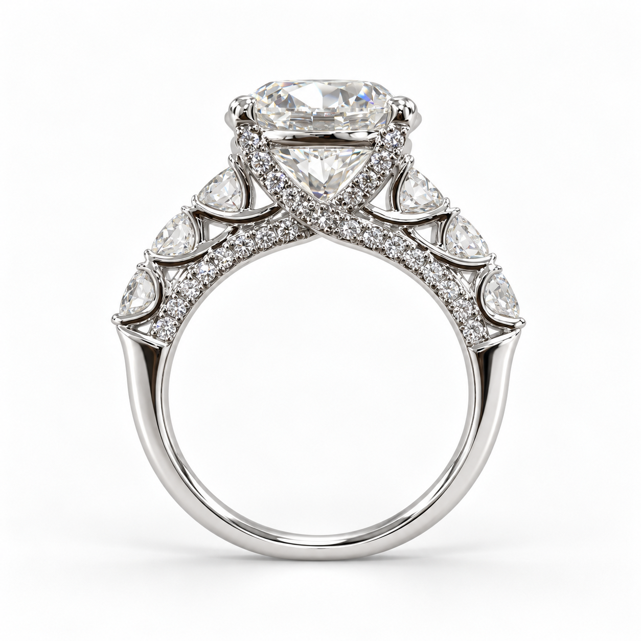 Stunning 14K White Gold 6 5/8ctw Diamond Ring