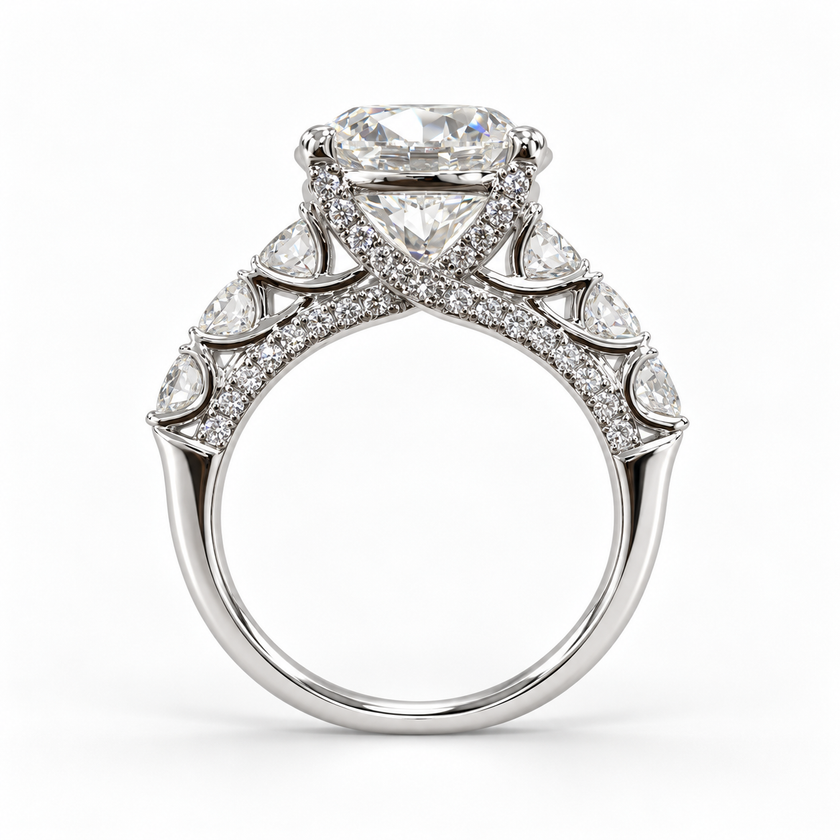 Stunning 14K White Gold 6 5/8ctw Diamond Ring