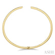 Bold & Modern 1/2ct Round Cut Diamond Claw Cuff Bangle in 14K Yellow Gold
