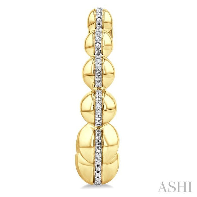 Bold Graduated Hemisphere Diamond Fashion Earrings in Gold Vermeil