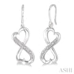 Heart Shape Infinity Diamond Earrings