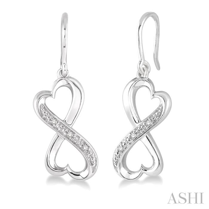 Heart Shape Infinity Diamond Earrings