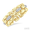 1/10 Ctw Bold Panther Link Single Cut Diamond Fashion Ring in Yellow Gold Vermeil