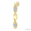 1/10 Ctw Bold Mariner Link Single Cut Diamond Fashion Earring in Yellow Gold Vermeil