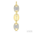 1/10 Ctw Bold Mariner Link Single Cut Diamond Fashion Earring in Yellow Gold Vermeil