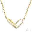 1/4ct Diamond Paperclip Interlock Fashion Pendant in 10K Yellow Gold