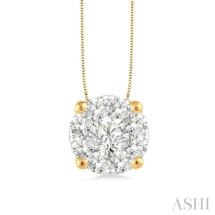 lovebright essential diamond solitaire pendant