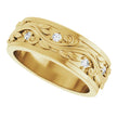 14k Gold Sculptural Diamond Band